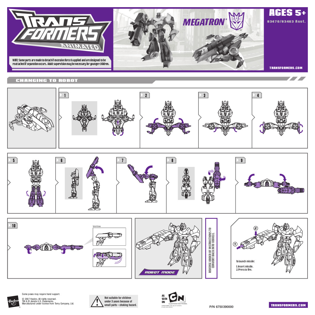 Voyager Class Cybertron Mode Megatron (Transformers, Animated